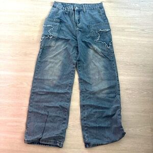 Men's Blue Distressed Jeans